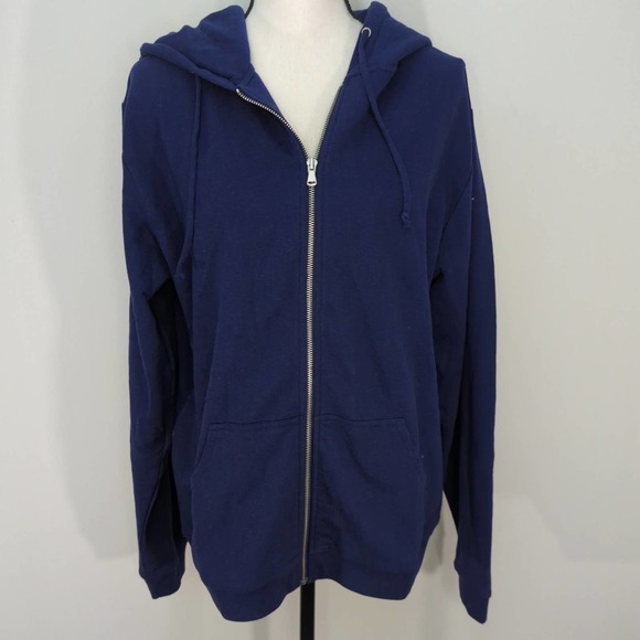 Hill House Teddy Zip-Up Cotton Blend Navy Medium - Picture 1 of 8